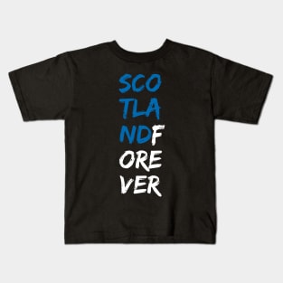 Scotland Forever Typography Kids T-Shirt